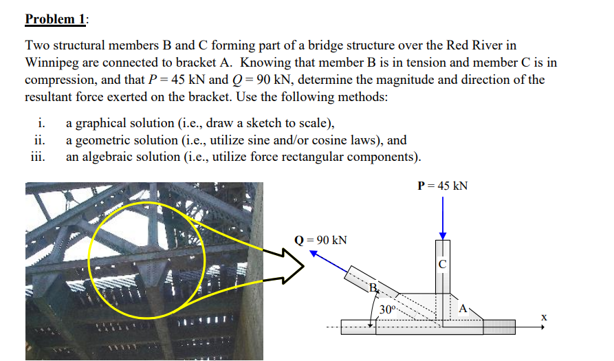 Solved Two Structural Members B And C Forming Part Of A | Chegg.com