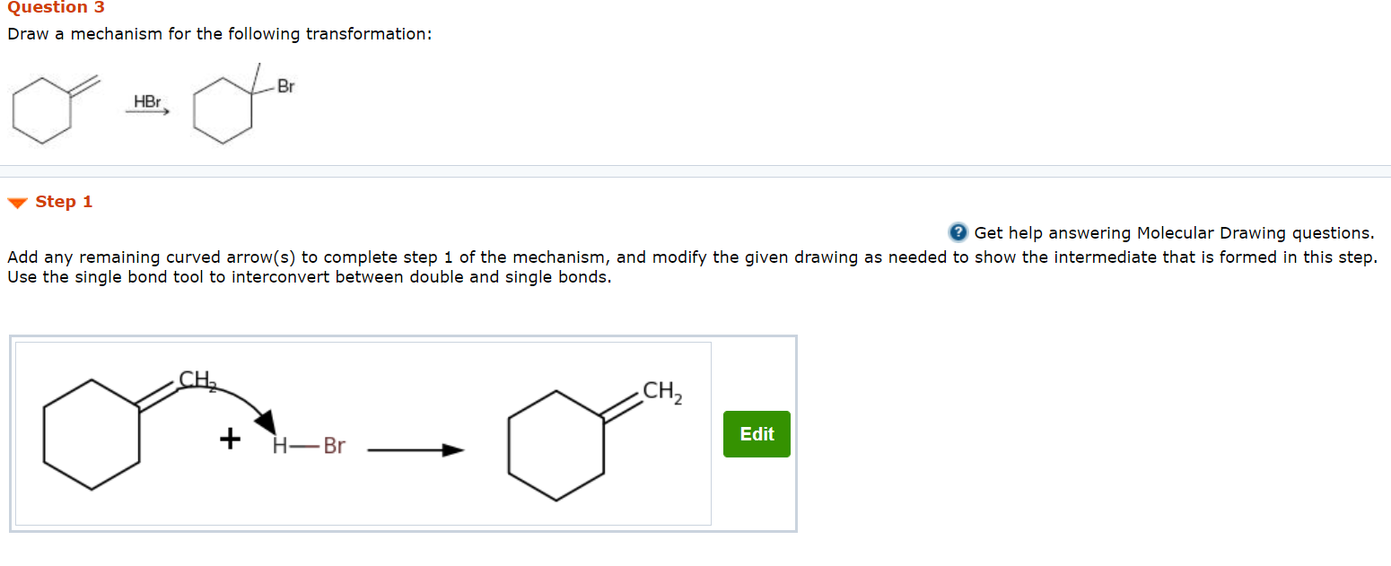 Solved Question 3 Draw a mechanism for the following | Chegg.com
