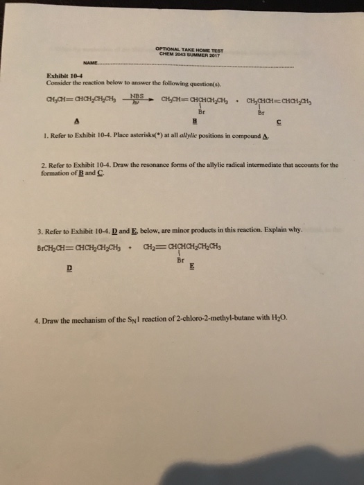Solved Consider the reaction below to answer the following | Chegg.com