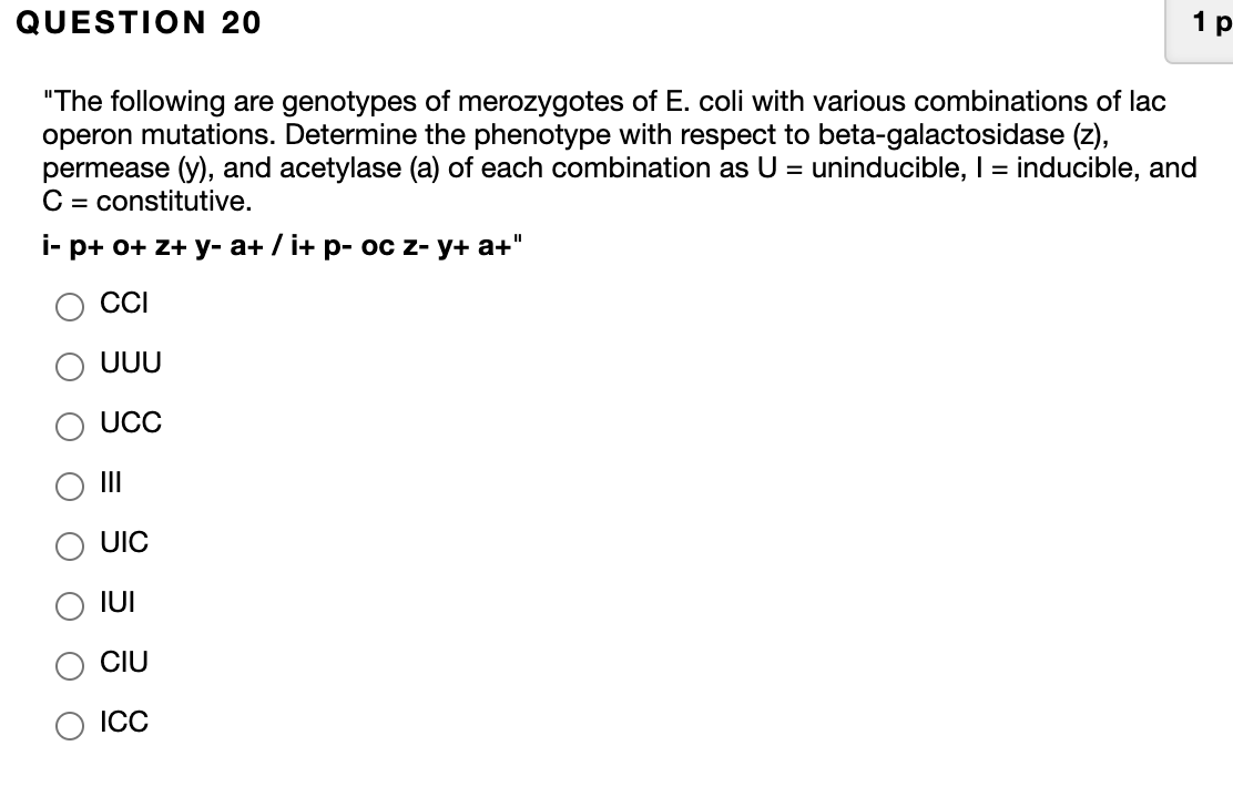 Solved Question 17 The Following Are Genotypes Of Merozy Chegg Com