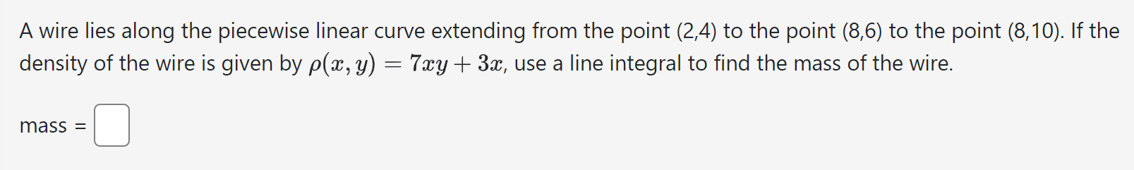 Solved A wire lies along the piecewise linear curve | Chegg.com