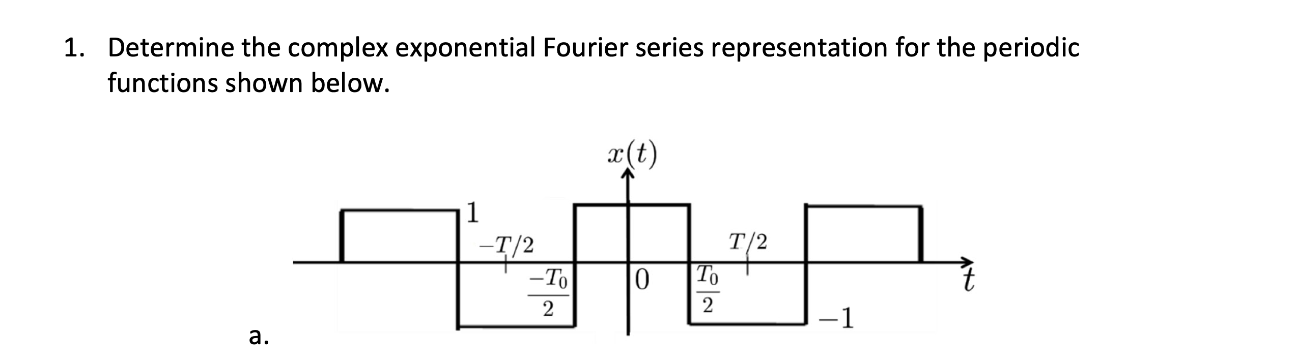 Solved 1 Determine The Complex Exponential Fourier Series