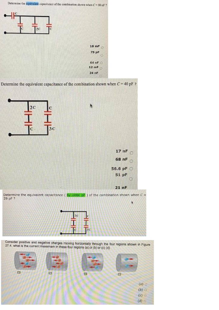 SOLVED: Determine the equivalent capacitance of the combination