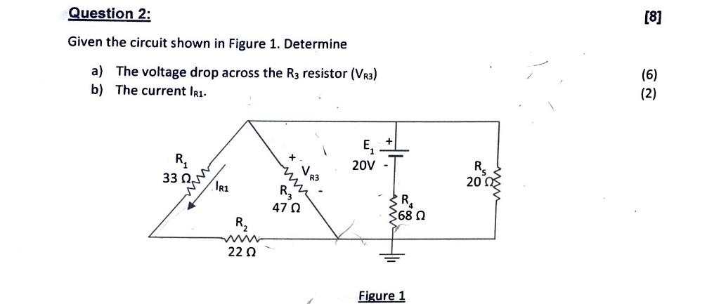 Solved Given the circuit shown in Figure 1. Determine a) The | Chegg.com
