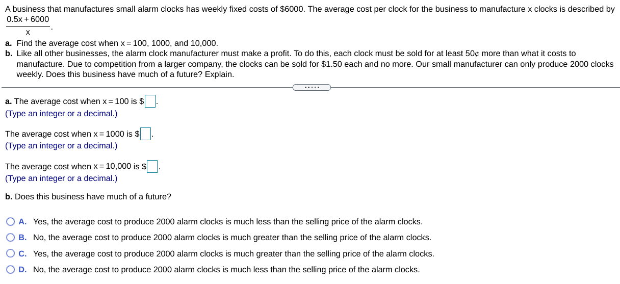 Solved A business that manufactures small alarm clocks has