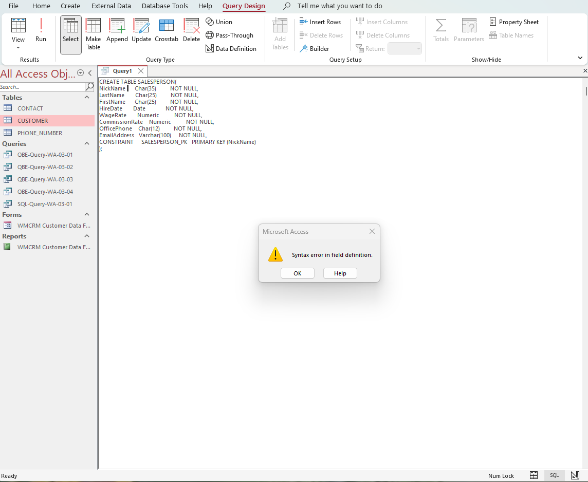 Solved My homework assignment creating this new table in | Chegg.com