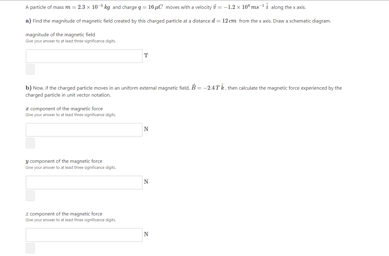 solved-a-particle-of-mass-m-2-3-x-10-5-kg-and-charge-q-16-chegg