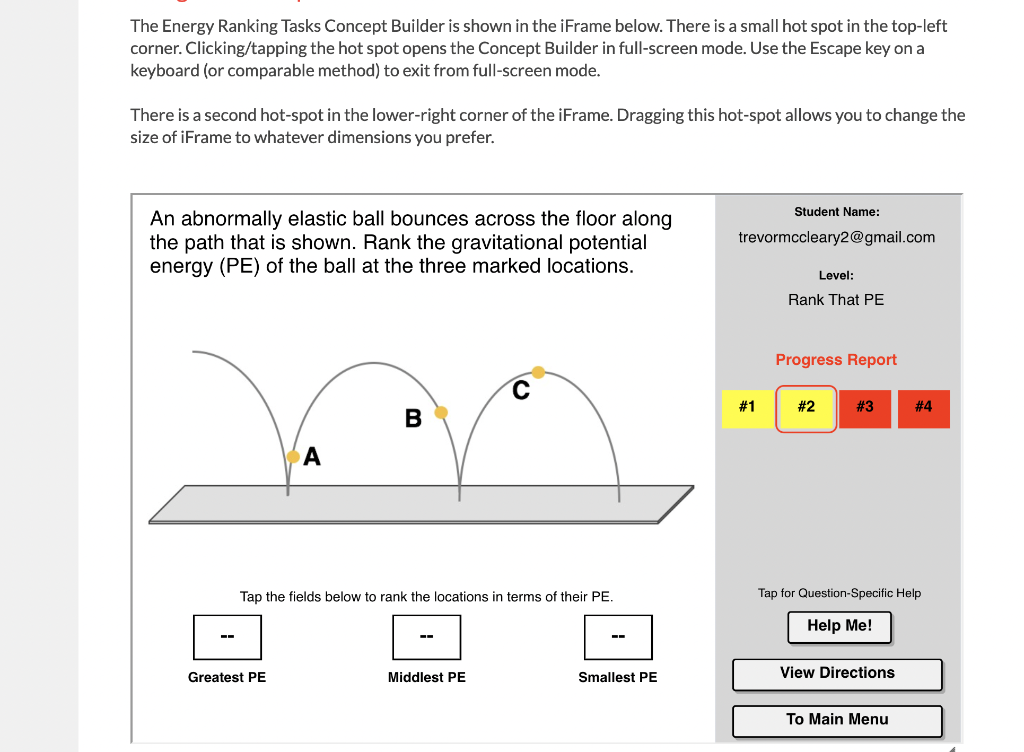 Solved The Energy Ranking Tasks Concept Builder Is Shown In 