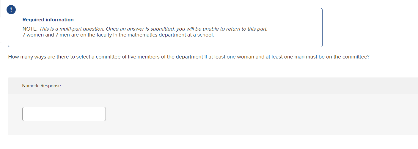 Solved Required information NOTE: This is a multi-part | Chegg.com