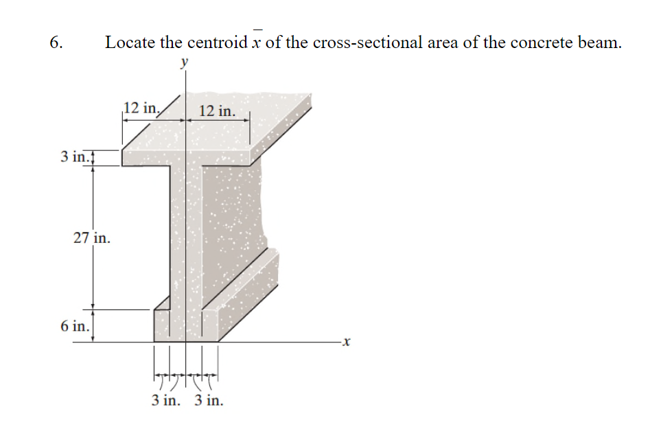 Solved 6 Locate The Centroid X Of The Cross Sectional Area