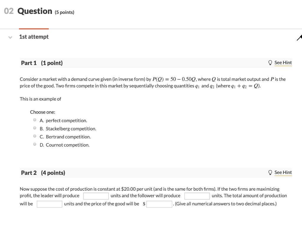 Solved 02 Question (5 points) 1st attempt Part 1 (1 point) O | Chegg.com