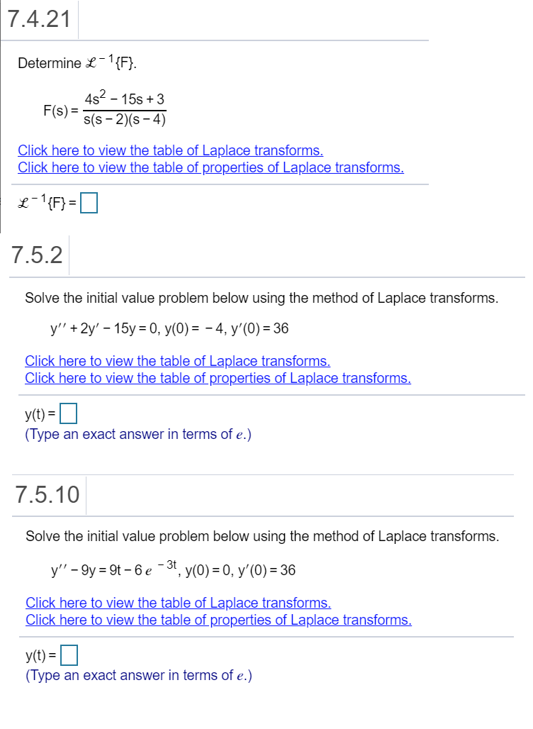 7 4 21 Determine L 1 F F S 452 15s 3 Chegg Com