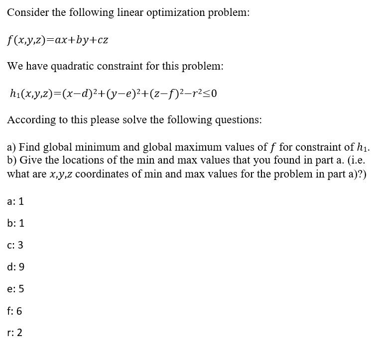 Solved Consider the following linear optimization problem: | Chegg.com