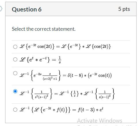 Solved Question 6 5 pts Select the correct statement. OL | Chegg.com