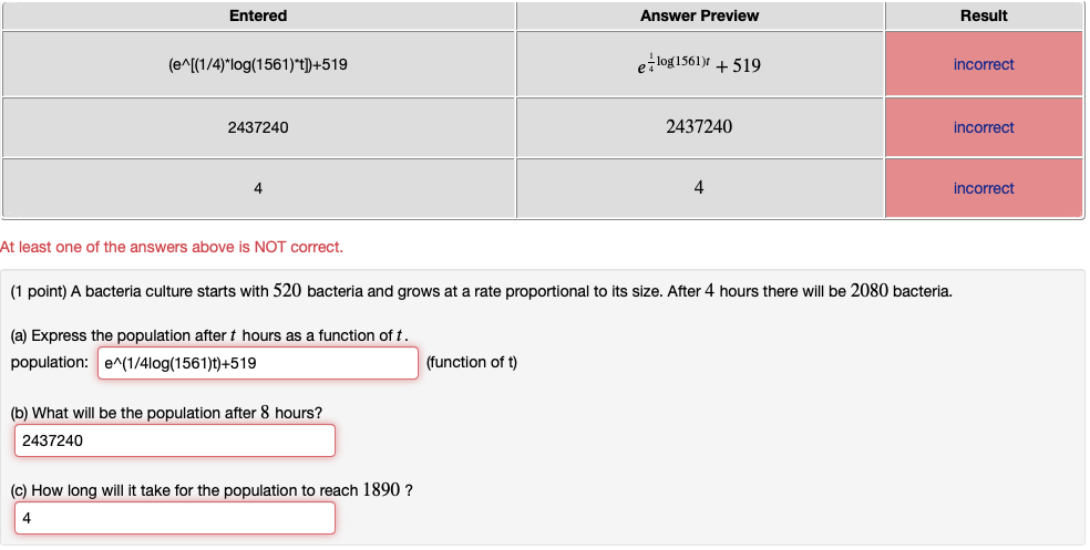 Solved Entered Answer Preview Result | Chegg.com