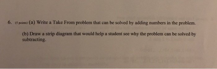 Solved 6. S points) (a) Write a Take From problem that can | Chegg.com