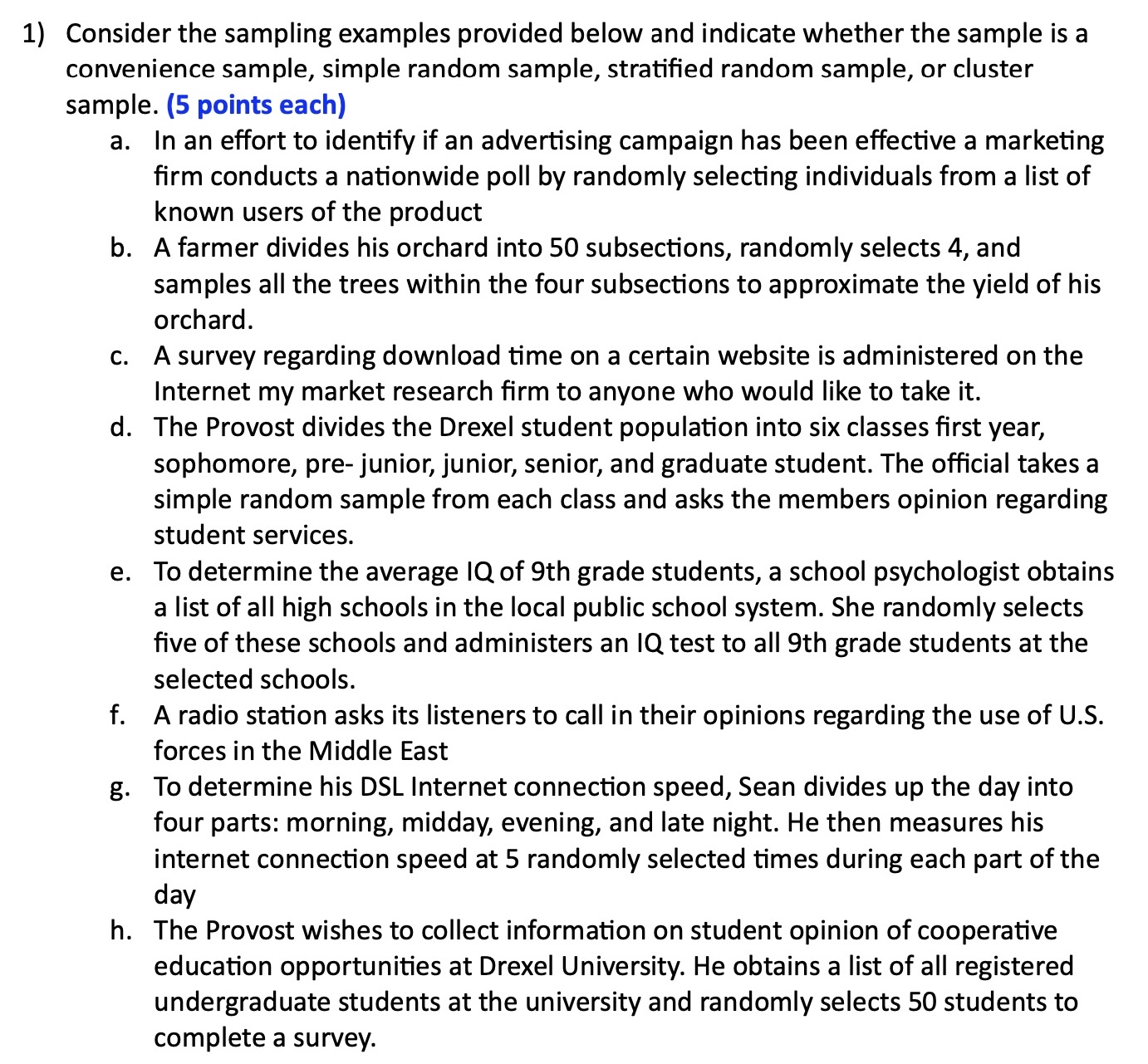 Solved Consider the sampling examples provided below and | Chegg.com