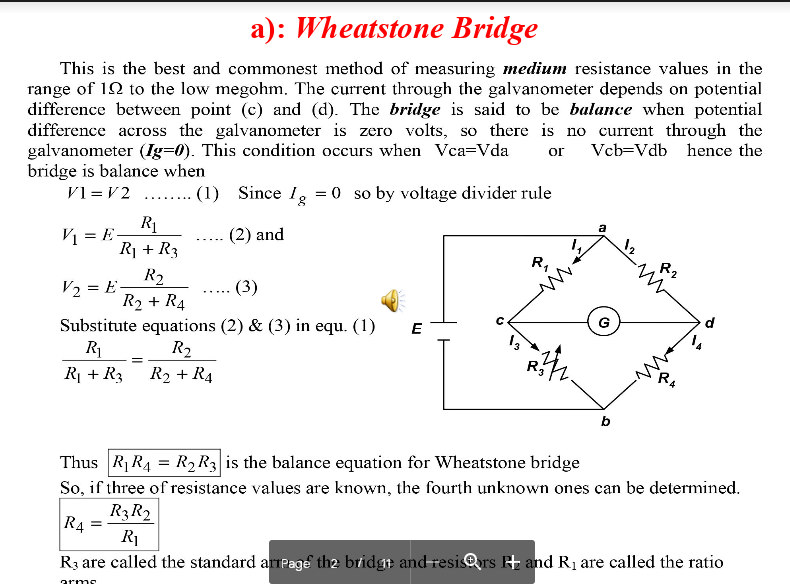 Examplein Wheatstone Bridge