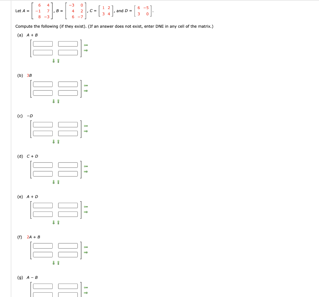 Solved Let A and B be the following matrices. A = 4 -3 1 8 | Chegg.com