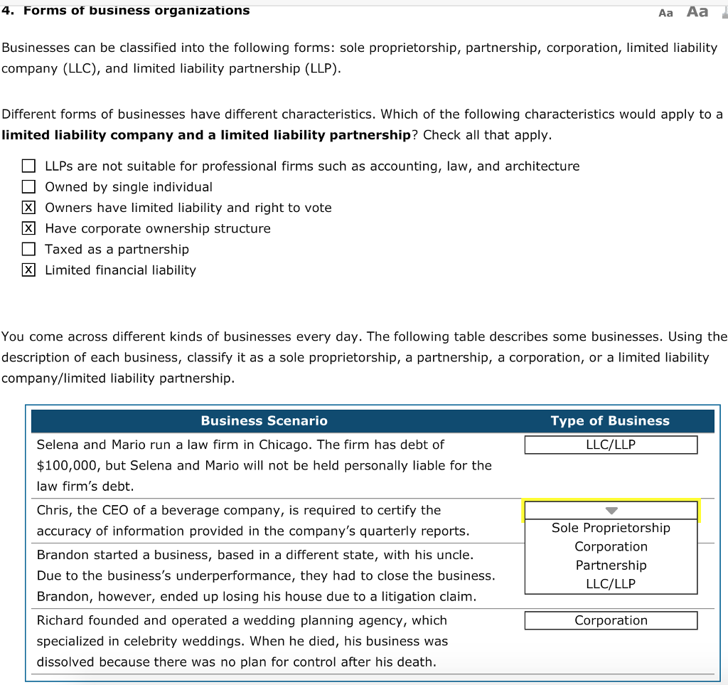 Business Organization Business Forms Sole Proprietorship This