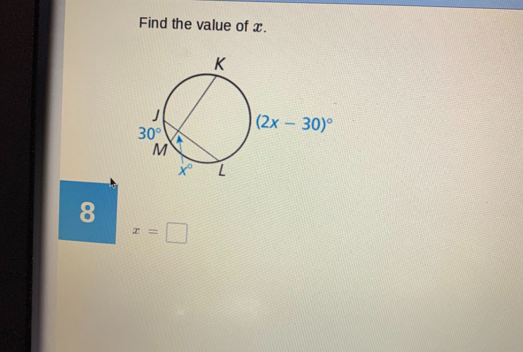 solved-find-the-value-of-x-2x-30-300-chegg