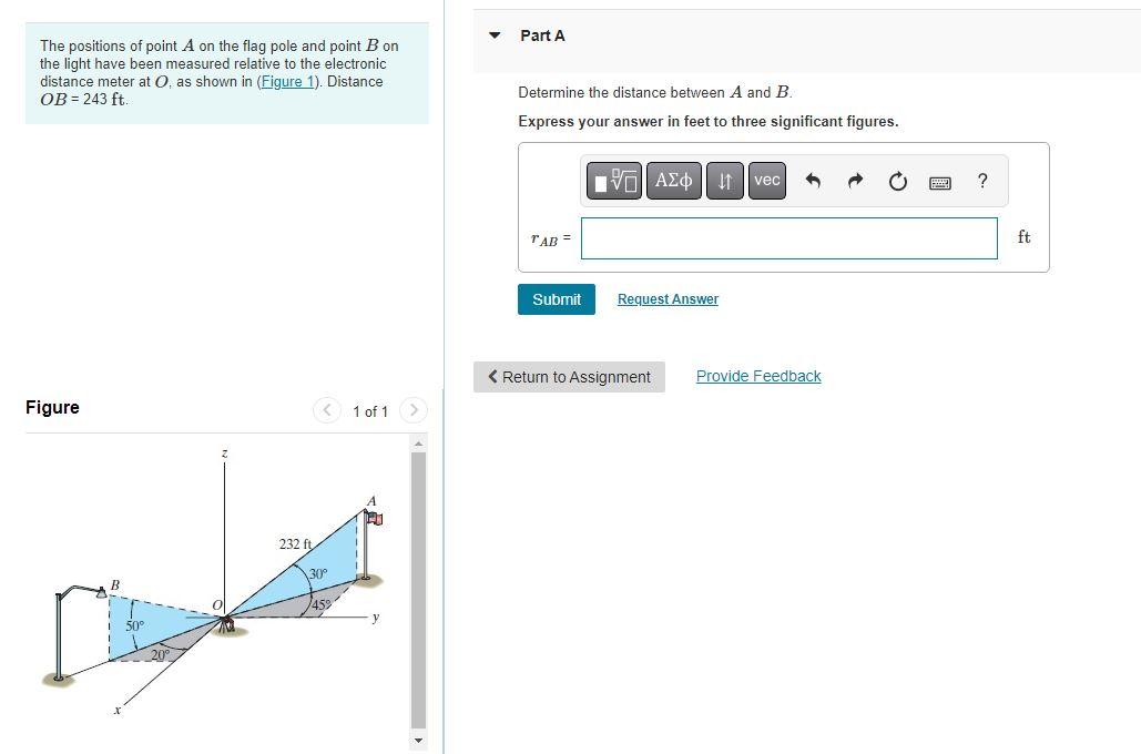 Solved The Positions Of Point A On The Flag Pole And Point B | Chegg.com