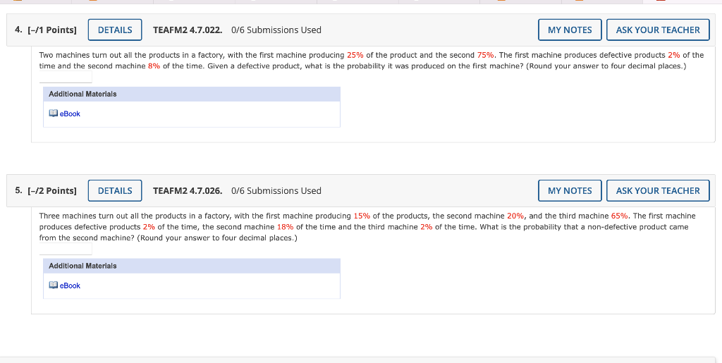 Solved Two machines turn out all the products in a factory,