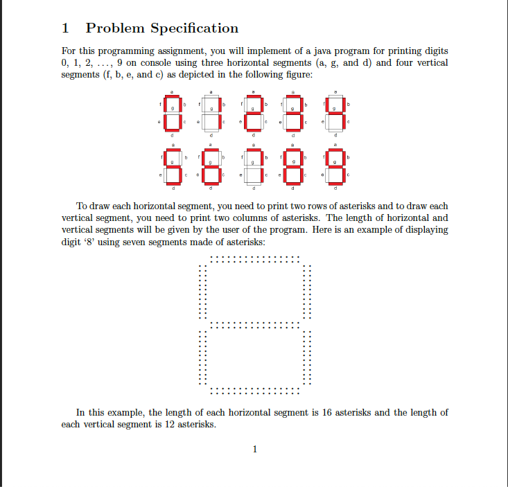 Solved 1 Problem Specification For this programming | Chegg.com