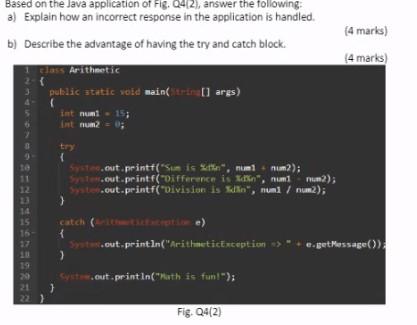 Solved Based on the Java application of Fig. 04/21, answer | Chegg.com
