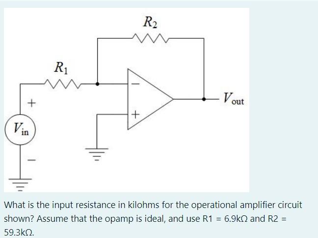 Solved For the operational amplifier circuit shown, what is | Chegg.com