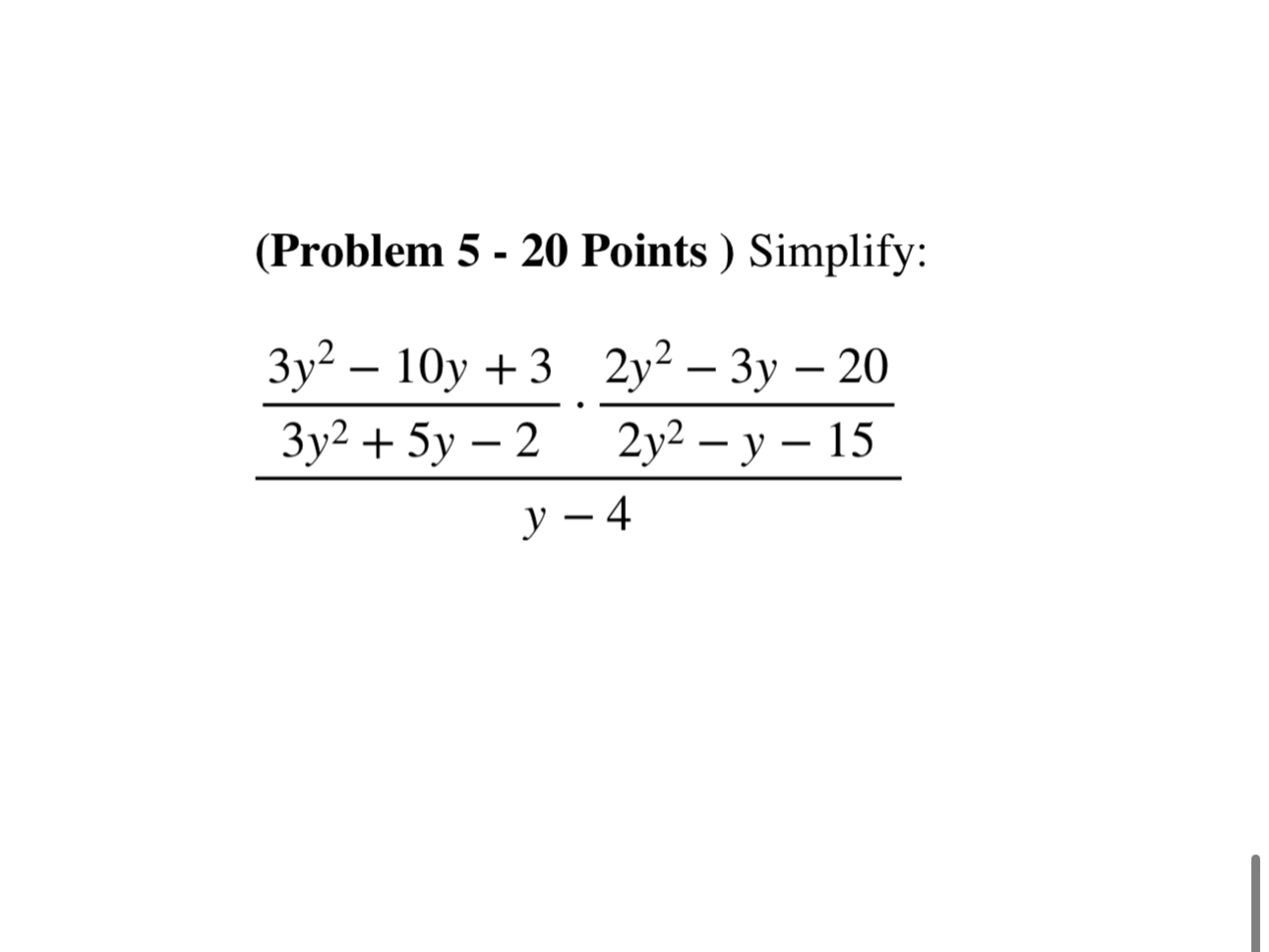 Solved (Problem 5 - 20 ﻿Points ) | Chegg.com