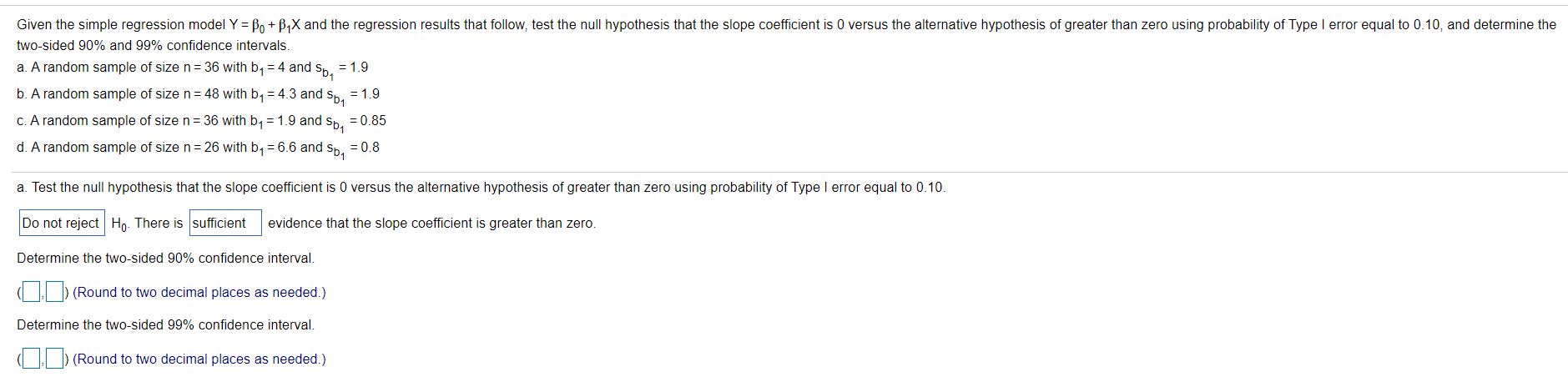 Solved Given The Simple Regression Model Y = Be + B X And | Chegg.com