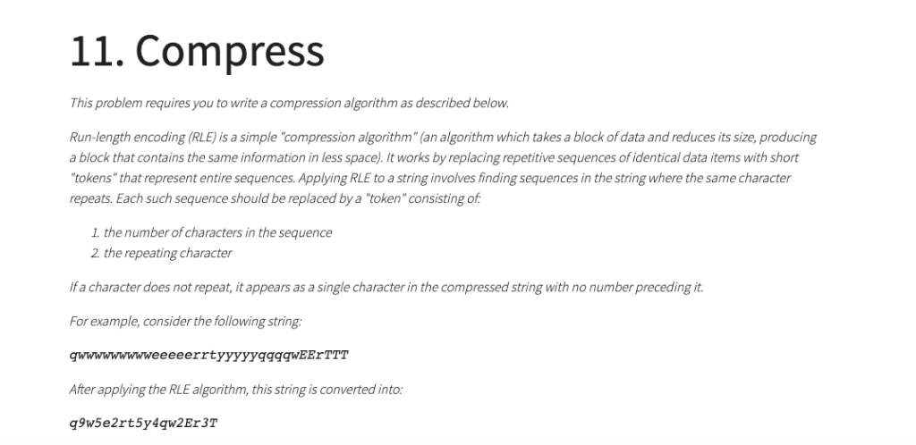 Solved 11. Compress This problem requires you to write a | Chegg.com