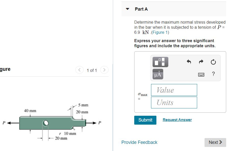 Solved Part A Determine the maximum normal stress developed | Chegg.com