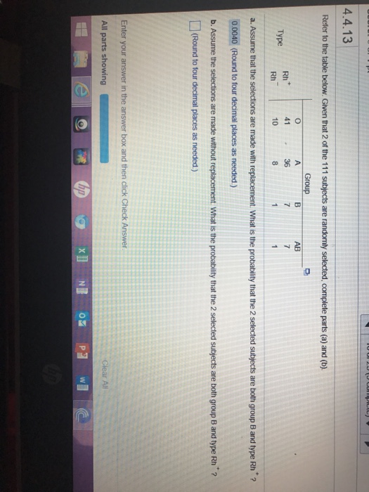 Solved Refer to the table below Given that 2 of the 111 | Chegg.com