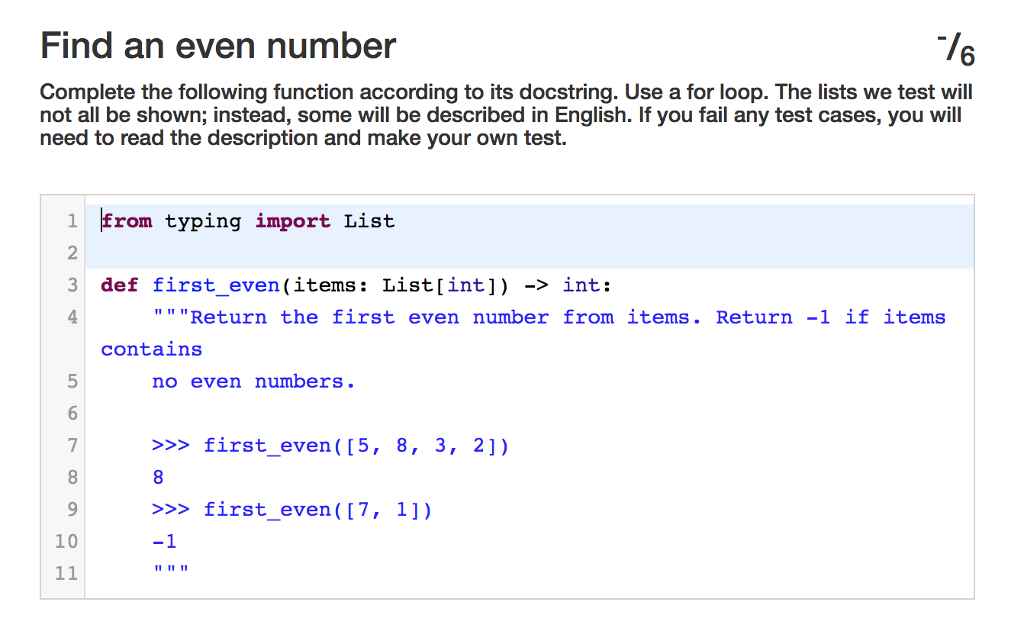 Solved Find an even number 6 Complete the following function | Chegg.com