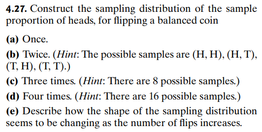 Solved 4.27. Construct the sampling distribution of the | Chegg.com