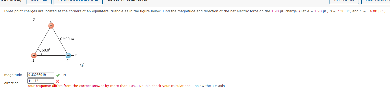 Solved Magnitude Direction | Chegg.com