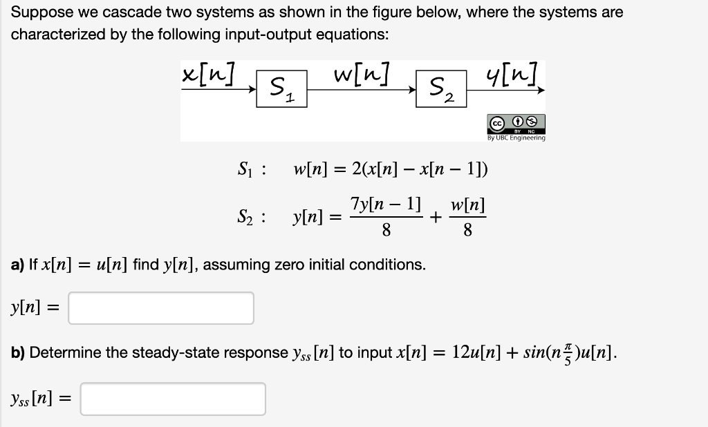 Solved Suppose We Cascade Two Systems As Shown In The Fig Chegg Com