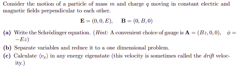 Solved Consider the motion of a particle of mass m and | Chegg.com
