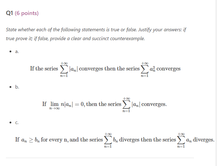 Solved State Whether Each Of The Following Statements Is | Chegg.com