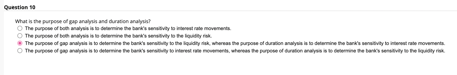 Solved Question 10 What is the purpose of gap analysis and | Chegg.com