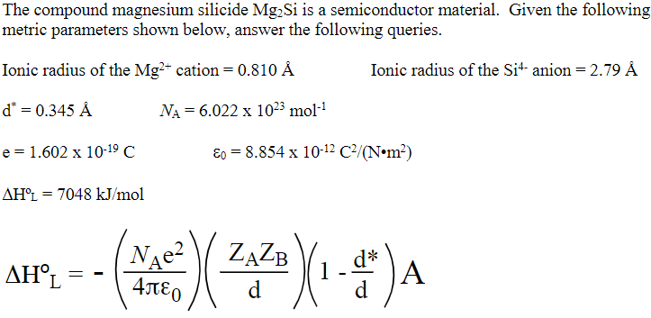 Solved The compound magnesium silicide Mg2Si is a | Chegg.com