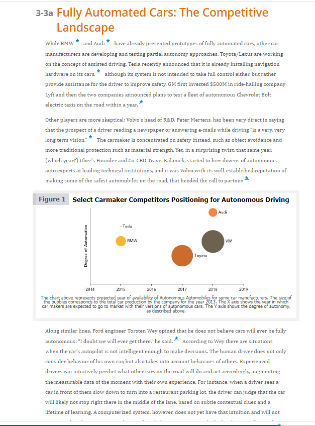 Solved Read Text Case 03: Future of the Autonomous | Chegg.com