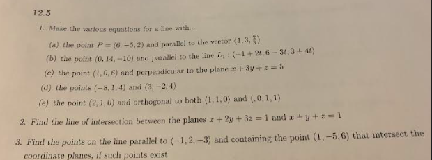 Solved 1. Make the various equations for a line with.., (a) | Chegg.com