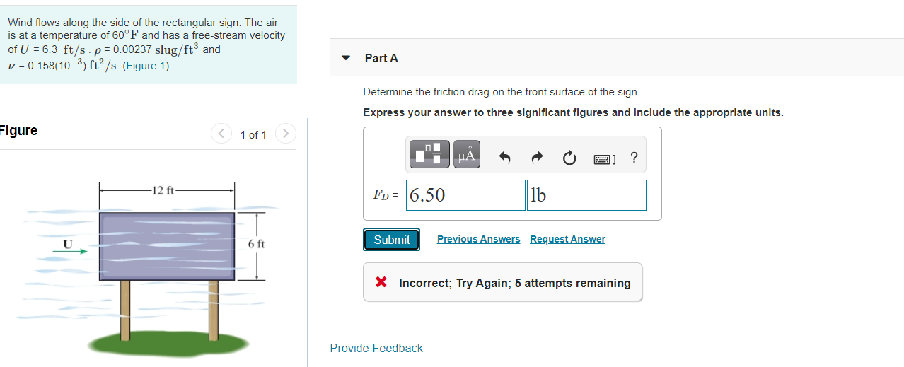Solved Wind flows along the side of the rectangular sign. | Chegg.com
