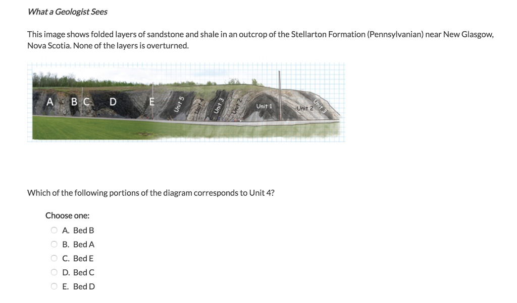 Solved What A Geologist Sees This Image Shows Folded Layers | Chegg.com