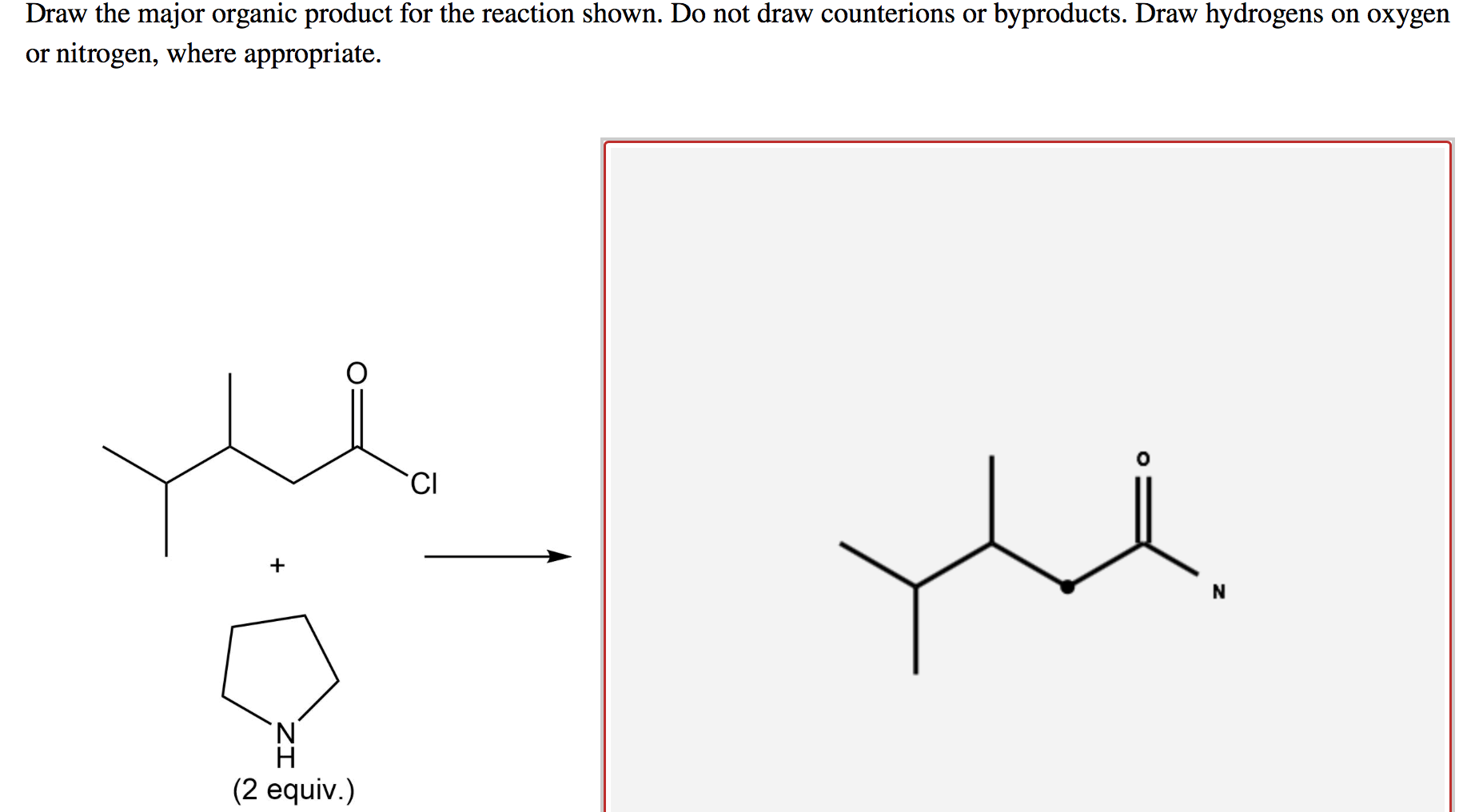 Solved Draw the major organic product for the reaction