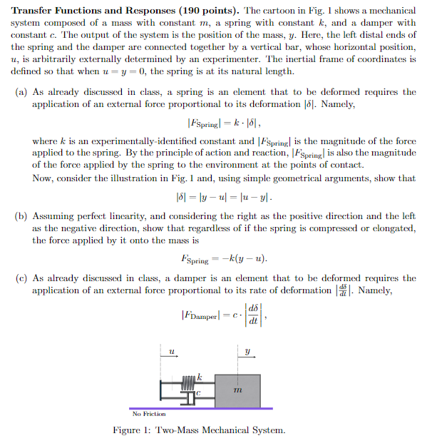 Solved Transfer Functions and Responses (190 points).The | Chegg.com