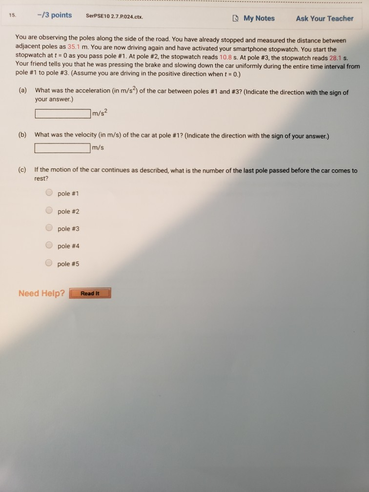 Solved 15. -/3 points SerPSE10 2.7.P.024.ctx. My Notes Ask | Chegg.com